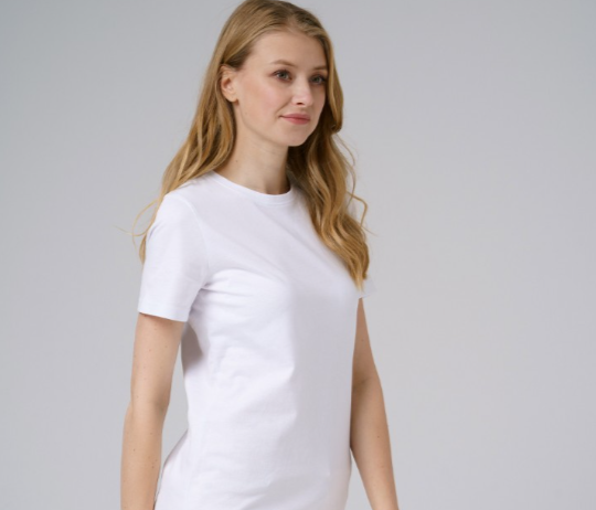 Женская белая футболка из органического хлопка Uzor Wear